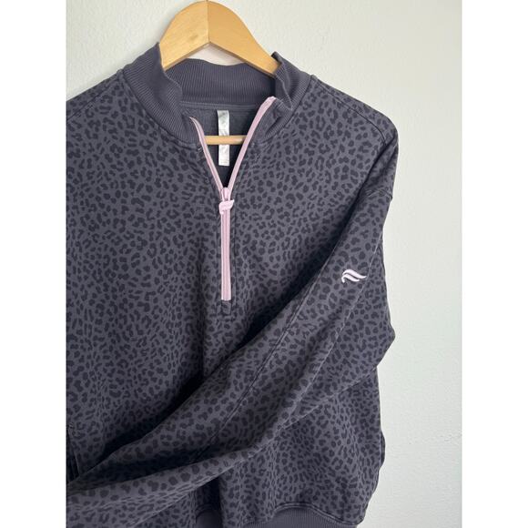 Fabletics Womens Pullover Sweatshirt Cheetah Print Animal Size Large - Picture 6 of 8
